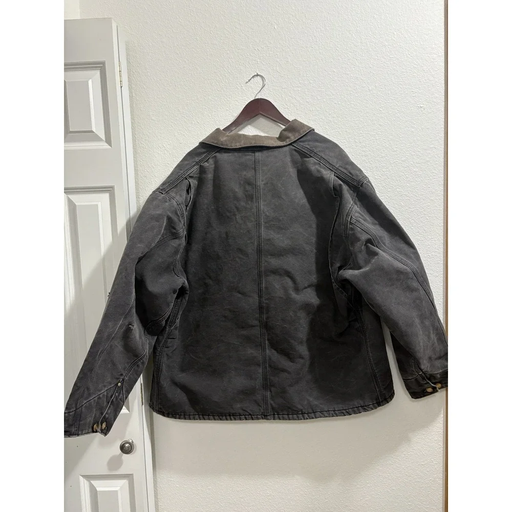 VINTAGE Carhartt Men Jacket 54 3X Blanket Wool Lined Chore Coat Detroit C001 90s